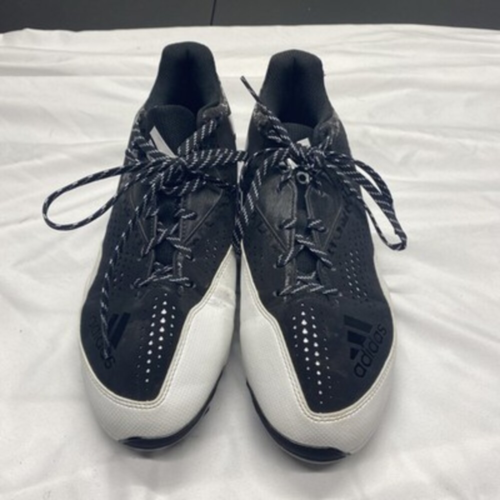 Adidas PowerAlley 4 Men's Baseball Cleats Black and White! Size 12!